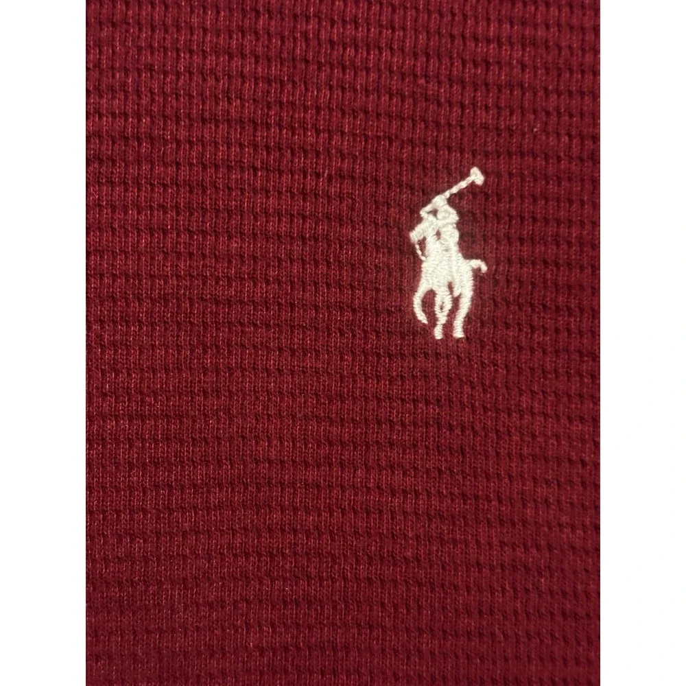 Polo Ralph Lauren Men's Shirt 2XL Sleepwear Long Sleeve Logo Pony‎ Maroon Red